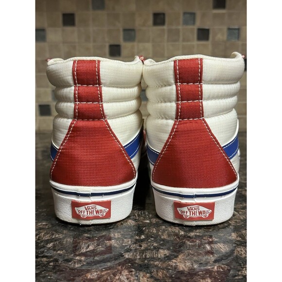 LIKE NEW VANS Womens 6.5 ComfyCush Old Skool SK8-Hi Retro Mart Barcode Sneakers - Picture 5 of 8